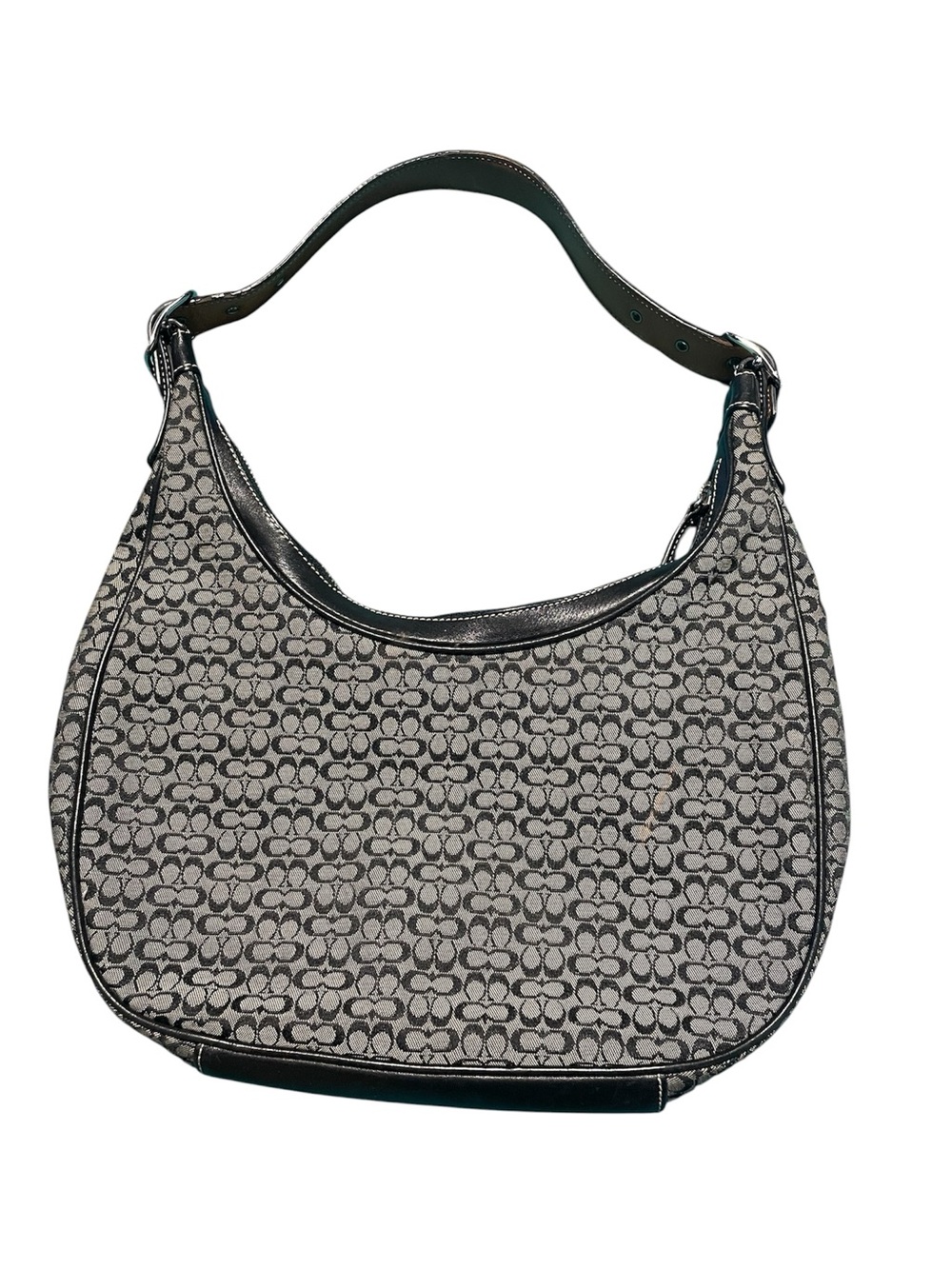 VINTAGE Y2K Coach 2154 Signature Canvas Gray Black Soho Hobo Shoulder Bag. - Picture 2 of 4